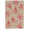 Liora Manne Capri 1677/17 Octopus Coral Hand Tufted Area Rugs