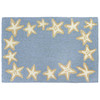 Liora Manne Capri 1710/03 Starfish Border Bluewa Hand Tufted Area Rugs