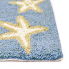 Liora Manne Capri 1710/03 Starfish Border Bluewa Hand Tufted Area Rugs