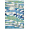 Liora Manne Visions III 3126/04 Wave Ocean Handmade Area Rugs