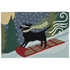 Liora Manne Frontporch 4371/44 Toboggan Dog Multi Hand Tufted Area Rugs