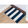 Liora Manne Sorrento 6302/33 Rugby Stripe Navy Hand Woven Area Rugs