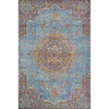 Liora Manne Beaux 7342/04 Circle Medallion Aqua Wilton Woven Area Rugs