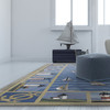 KAS Rugs Colonial 1335 Blue Light Houses Hand-hooked Area Rugs