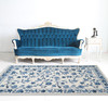 KAS Rugs Colonial 1727 Ivory/blue Floral Hand-hooked Area Rugs