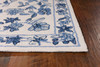 KAS Rugs Colonial 1727 Ivory/blue Floral Hand-hooked Area Rugs
