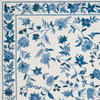 KAS Rugs Colonial 1727 Ivory/blue Floral Hand-hooked Area Rugs