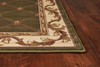 KAS Rugs Corinthian 5323 Green Fleur-de-lis Machine-made Area Rugs