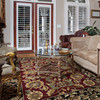 KAS Rugs Cambridge 7301 Red/black Kashan Machine-made Area Rugs
