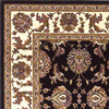 KAS Rugs Cambridge 7313 Black/ivory Kashan Machine-made Area Rugs