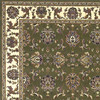 KAS Rugs Cambridge 7314 Green/ivory Kashan Machine-made Area Rugs