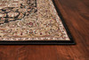 KAS Rugs Cambridge 7327 Black/beige Kashan Medallion Machine-made Area Rugs