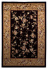 KAS Rugs Cambridge 7336 Black/beige Floral Delight Machine-made Area Rugs