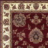 KAS Rugs Cambridge 7340 Red/ivory Floral Mahal Machine-made Area Rugs