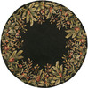 KAS Rugs Emerald 9001 Black Tropical Border Hand-tufted Area Rugs