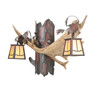 Meyda 23.5"w Antlers Fallow Deer 2 Lt Wall Sconce - 106612