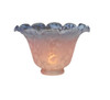 Meyda 6"w Fluted Bell Pink And Blue Shade - 10731