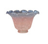 Meyda 6"w Fluted Bell Pink And Blue Shade - 10731