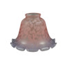 Meyda 6"w Fluted Bell Pink And Blue Shade - 10731