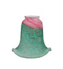 Meyda 5.5"w Fluted Pink And Green Shade - 10734