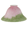 Meyda 7.5"w Pink/green Pate-de-verre Bell Shade - 10748