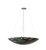 Meyda 30"w Penna Di Pavone Fused Glass Inverted Pendant - 108069