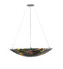 Meyda 30"w Penna Di Pavone Fused Glass Inverted Pendant - 108069