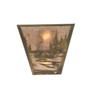 Meyda 13"w Fly Fishing Creek W/dog Wall Sconce - 108532