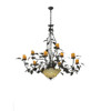 Meyda 63"w Diamond & Jewel Oak Leaf 9 Arm Chandelier - 108705