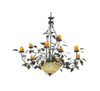 Meyda 63"w Diamond & Jewel Oak Leaf 9 Arm Chandelier - 108705