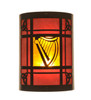 Meyda 9"w Celtic Harp Wall Sconce - 108827