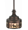 Meyda 8"w Moose At Dusk Mini Pendant - 110017