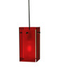 Meyda 5"sq Metro Red Quadrato Mini Pendant - 111274