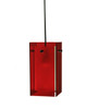 Meyda 5"sq Metro Red Quadrato Mini Pendant - 111274