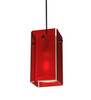 Meyda 5"sq Metro Red Quadrato Mini Pendant - 111274