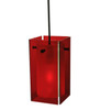 Meyda 5"sq Metro Red Quadrato Mini Pendant - 111274
