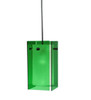 Meyda 5"sq Metro Green Quadrato Mini Pendant - 111285