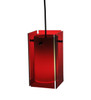 Meyda 5"sq Metro Red Quadrato Mini Pendant - 111338