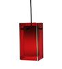 Meyda 5"sq Metro Red Quadrato Mini Pendant - 111338