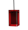 Meyda 5"sq Metro Red Quadrato Mini Pendant - 111338