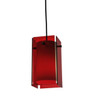 Meyda 5"sq Metro Red Quadrato Mini Pendant - 111338