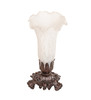 Meyda 8"h White Pond Lily Accent Lamp - 11259