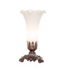 Meyda 8"h White Pond Lily Accent Lamp - 11259