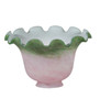 Meyda 7"w Fluted Bell Pink And Green Shade - 11333