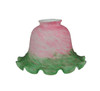 Meyda 7"w Fluted Bell Pink And Green Shade - 11333