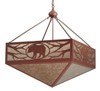 Meyda 30"sq Lone Bear Inverted Pendant - 121332