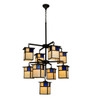 Meyda 32"w Hyde Park T Mission 9 Lt Chandelier - 123938
