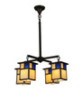 Meyda 25"w Hyde Park T Mission 4 Lt Chandelier - 123949