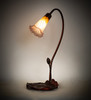 Meyda 16"h Amber/purple Pond Lily Accent Lamp - 12460