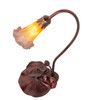 Meyda 16"h Amber/purple Pond Lily Accent Lamp - 12460
